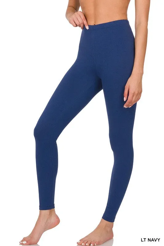 Premium Cotton Full-Length Leggings