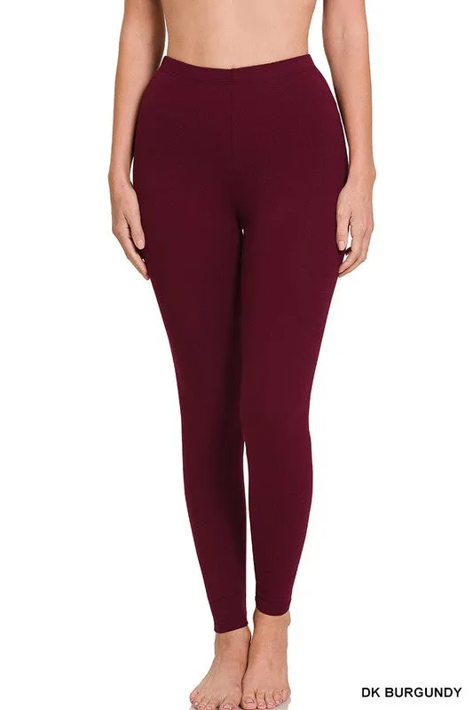 Premium Cotton Full-Length Leggings