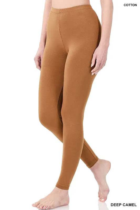Premium Cotton Full-Length Leggings