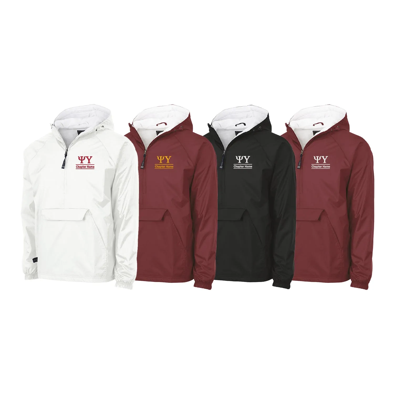 Psi Upsilon Lined Windbreaker - Chapter Name