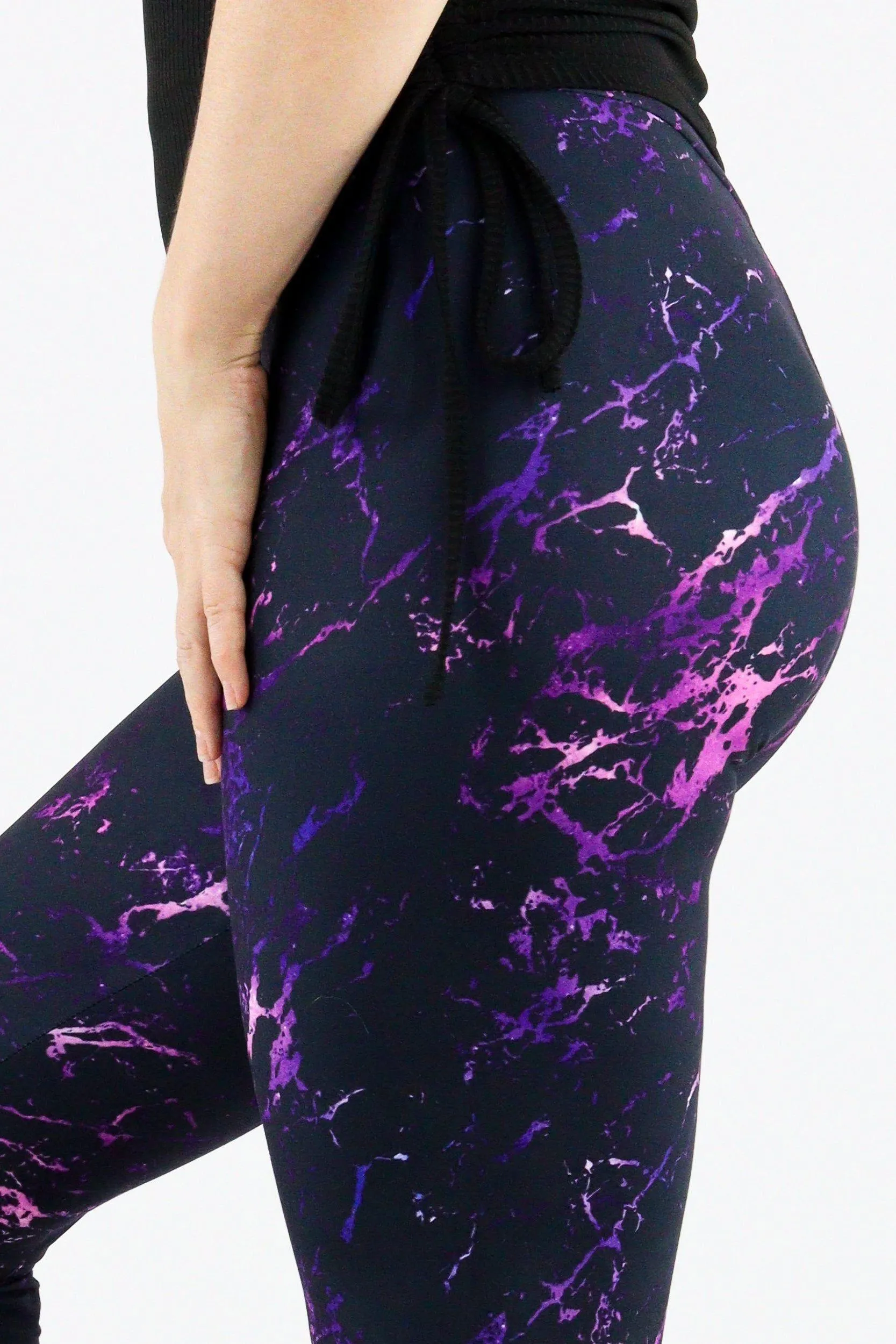 Purple Marble - Casual Full Leggings