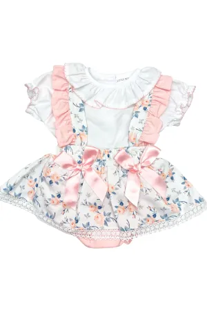 "Florence" Blouse & Peach Floral Bloomer Skirt