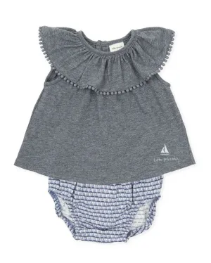 "Maggie" Sailboat Print Bloomers & Blouse