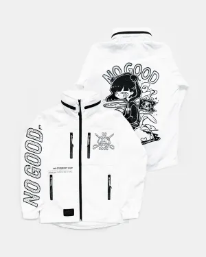 "No Good" Windbreaker (White)