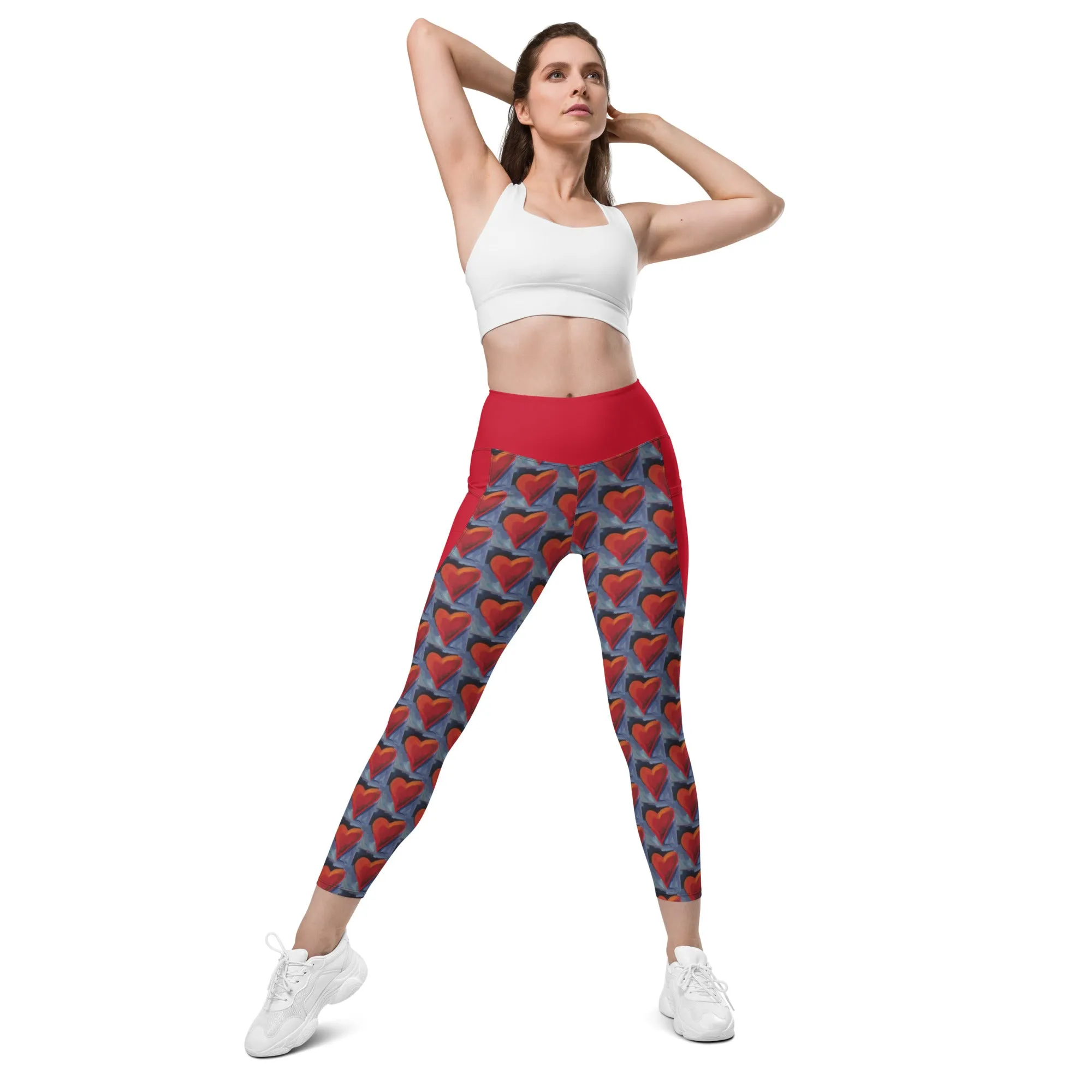 "Red Heart" Leggings with pockets