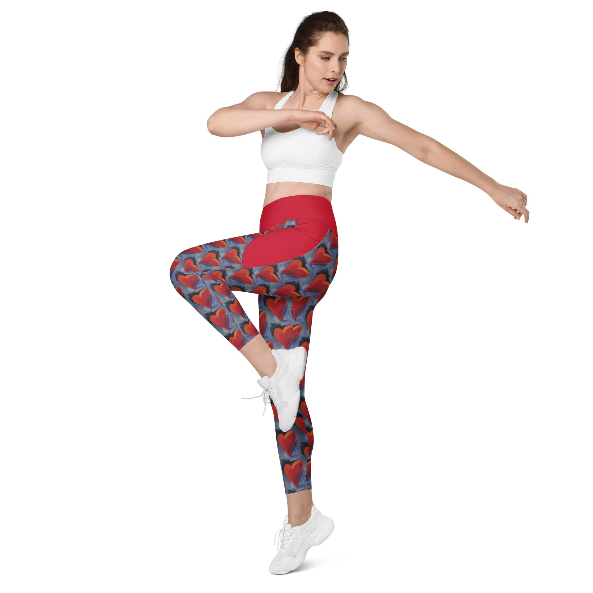"Red Heart" Leggings with pockets