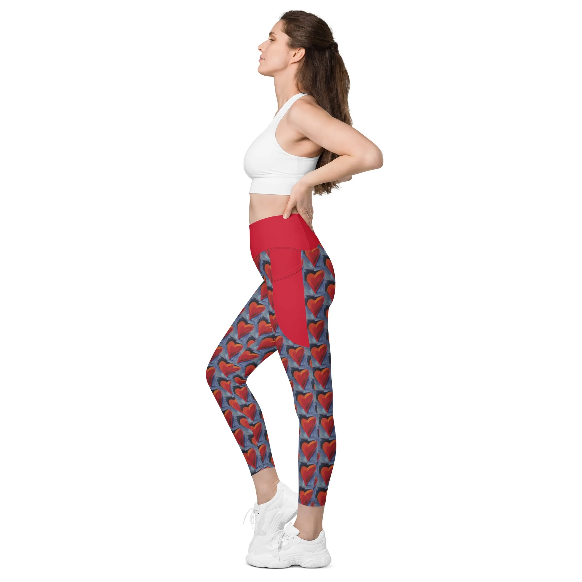 "Red Heart" Leggings with pockets