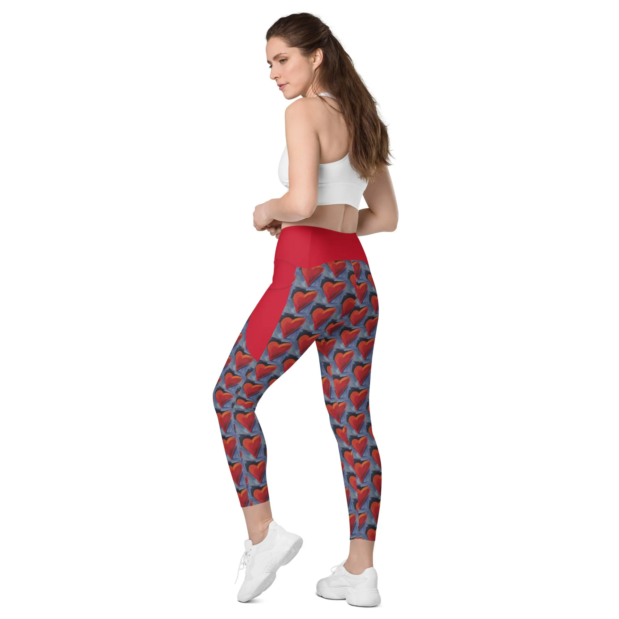 "Red Heart" Leggings with pockets