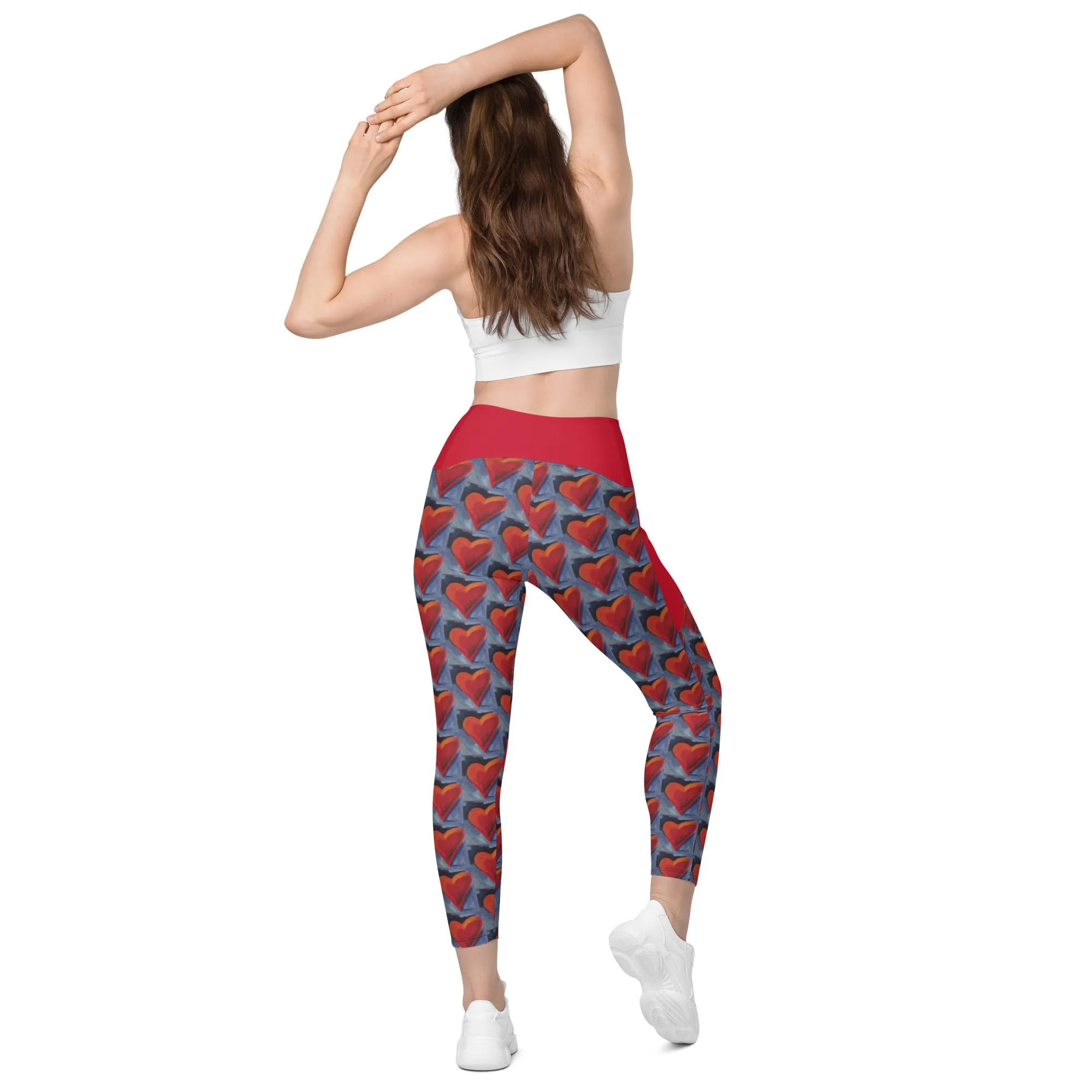 "Red Heart" Leggings with pockets