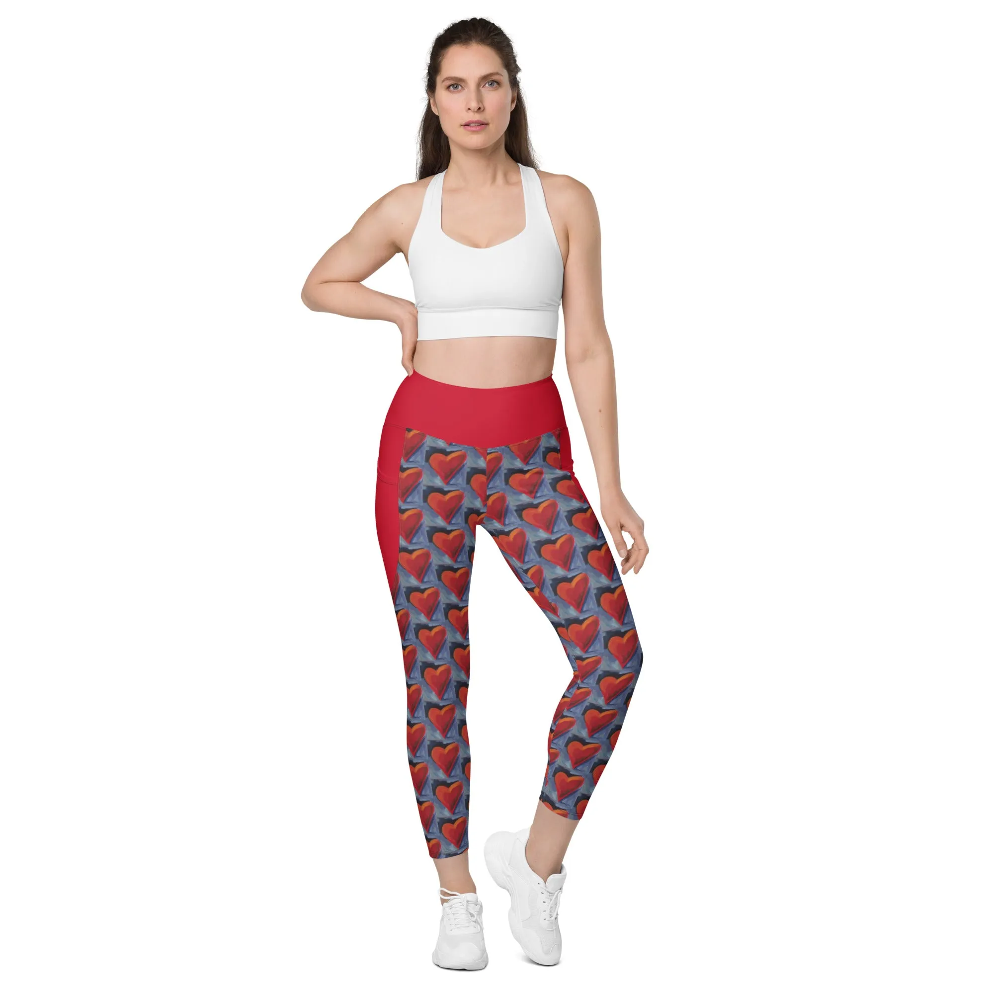 "Red Heart" Leggings with pockets