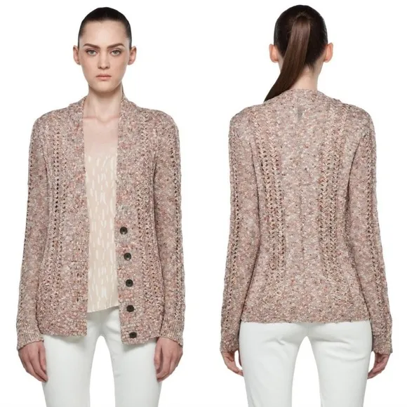 Rag &amp; Bone Iris Chunky knit Cardigan Sweater in Quail Women's Size Large