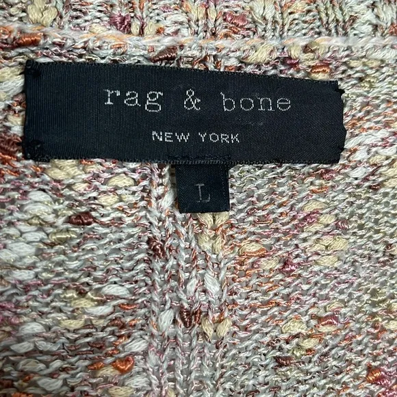 Rag &amp; Bone Iris Chunky knit Cardigan Sweater in Quail Women's Size Large