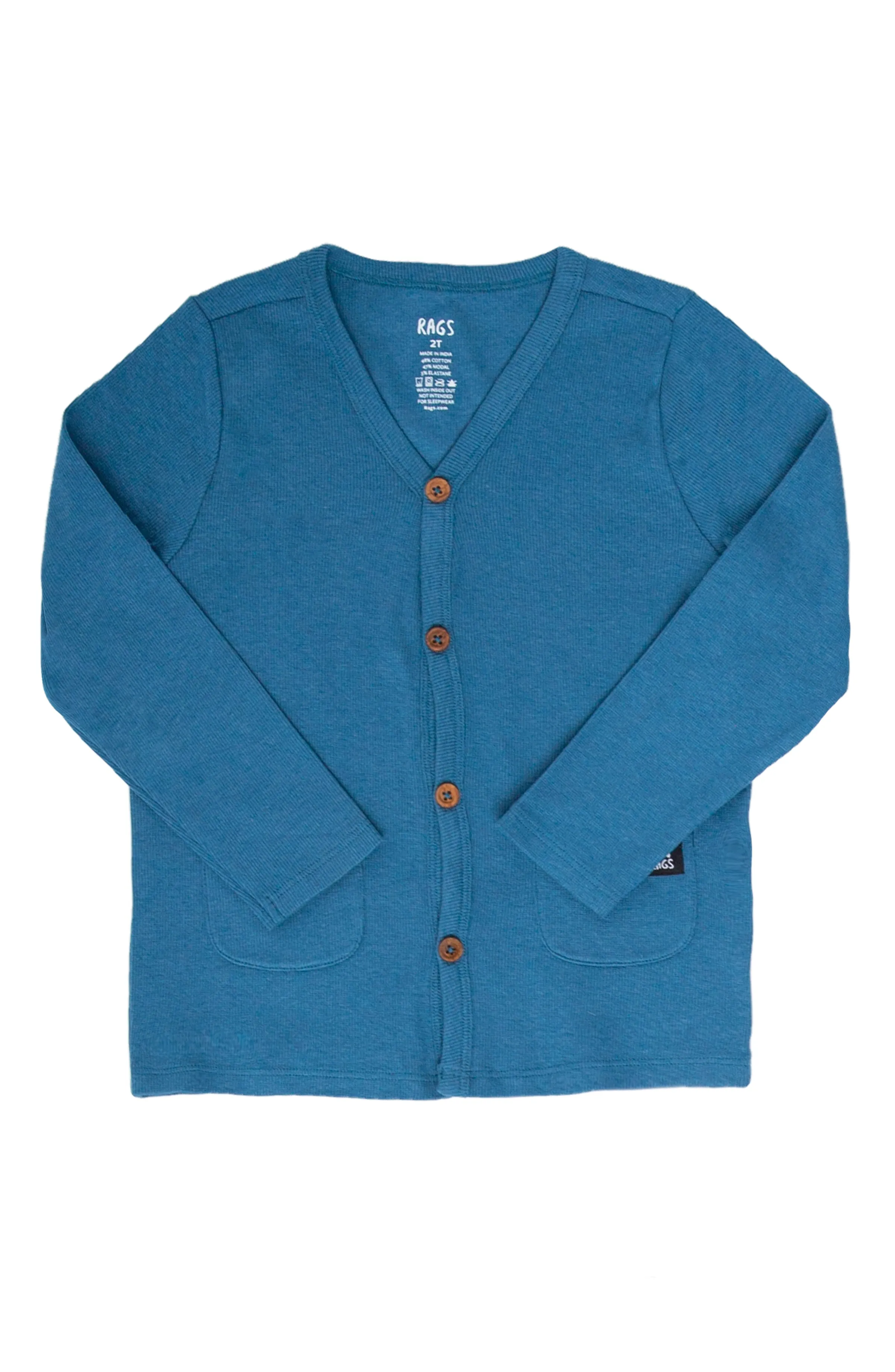 RAGS Kids Essential Cardigan - Lyons Blue