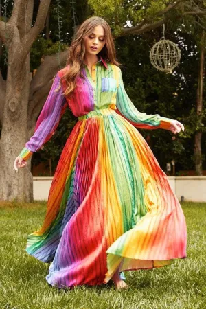 RAINBOW 2PC MAXI SKIRT SET
