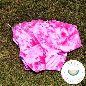 Raspberry Tie Dye Sweatshirt & Sweatpants