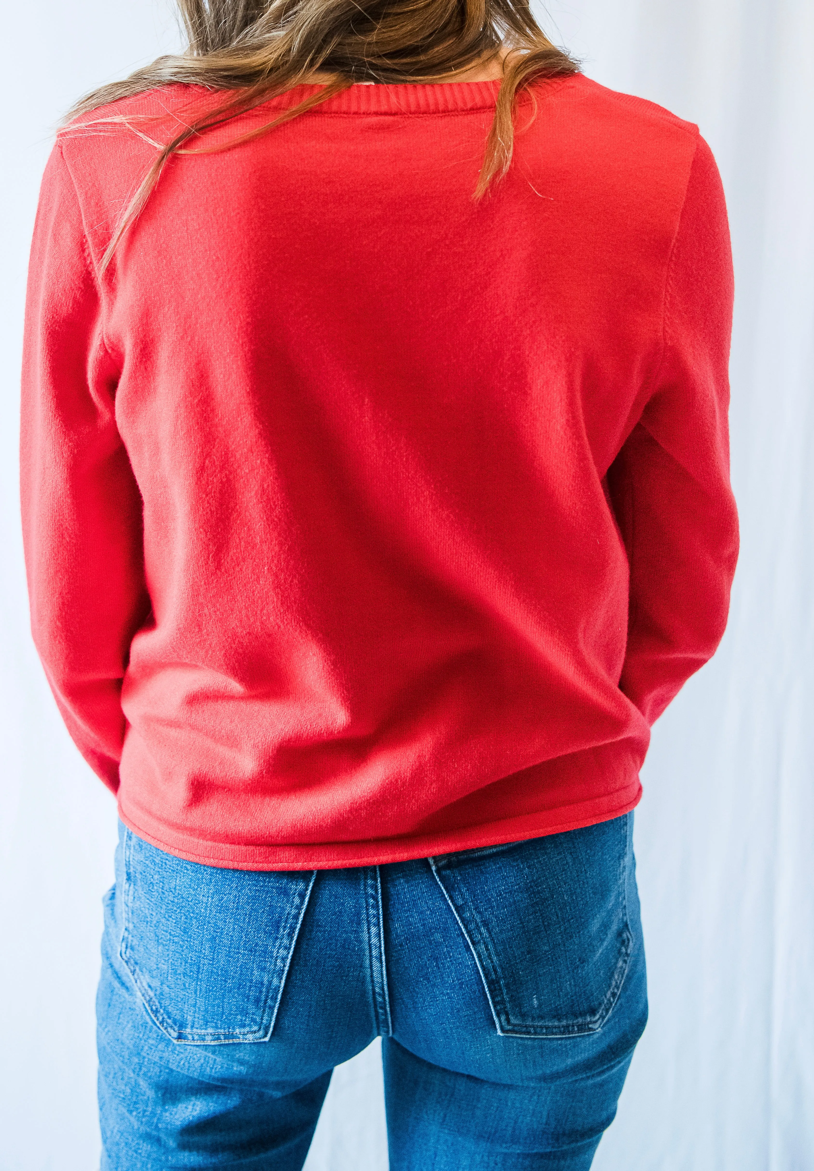 Red Button Cardigan