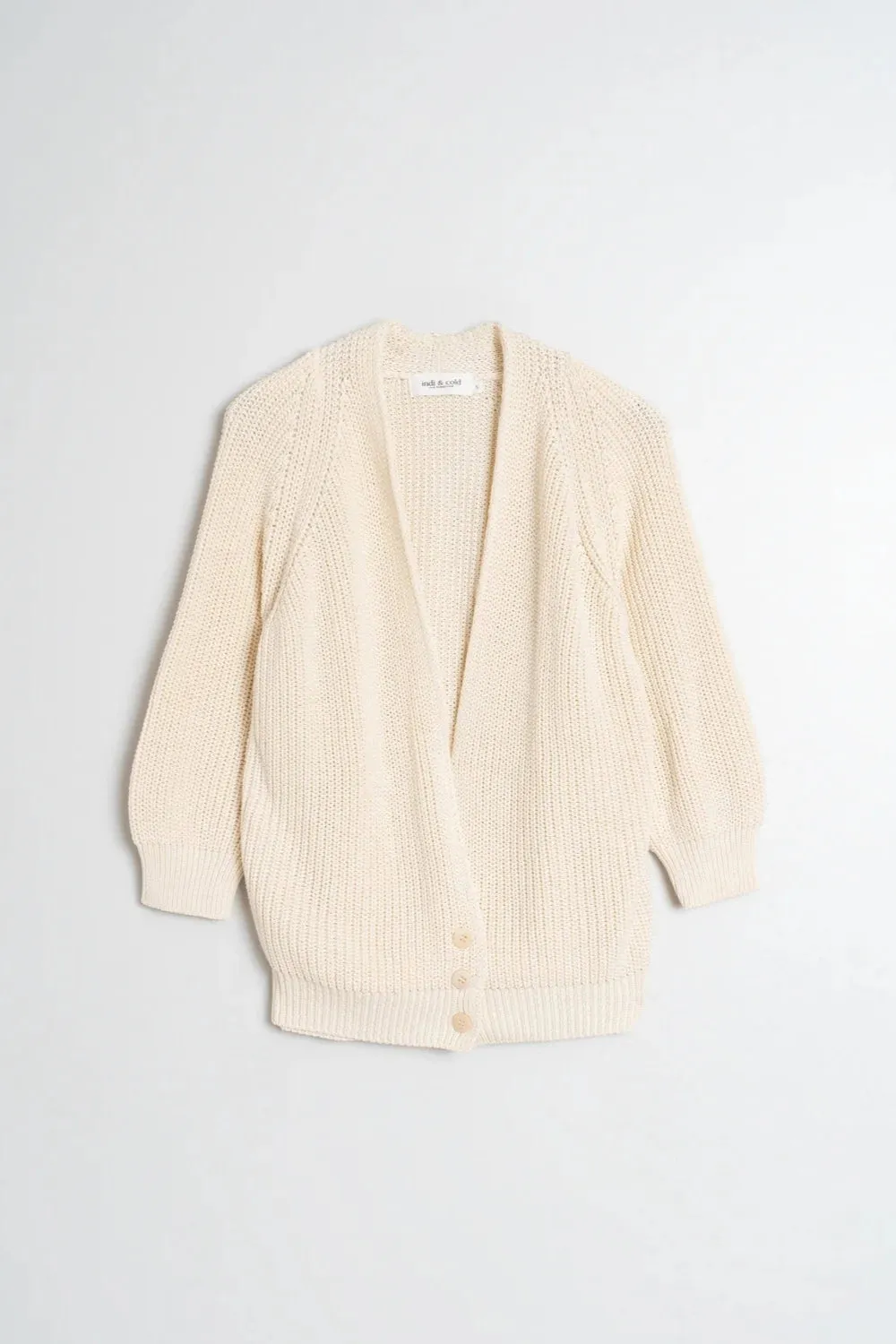 Ribbed Jacket Cardi Natural