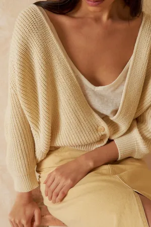 Ribbed Jacket Cardi Natural