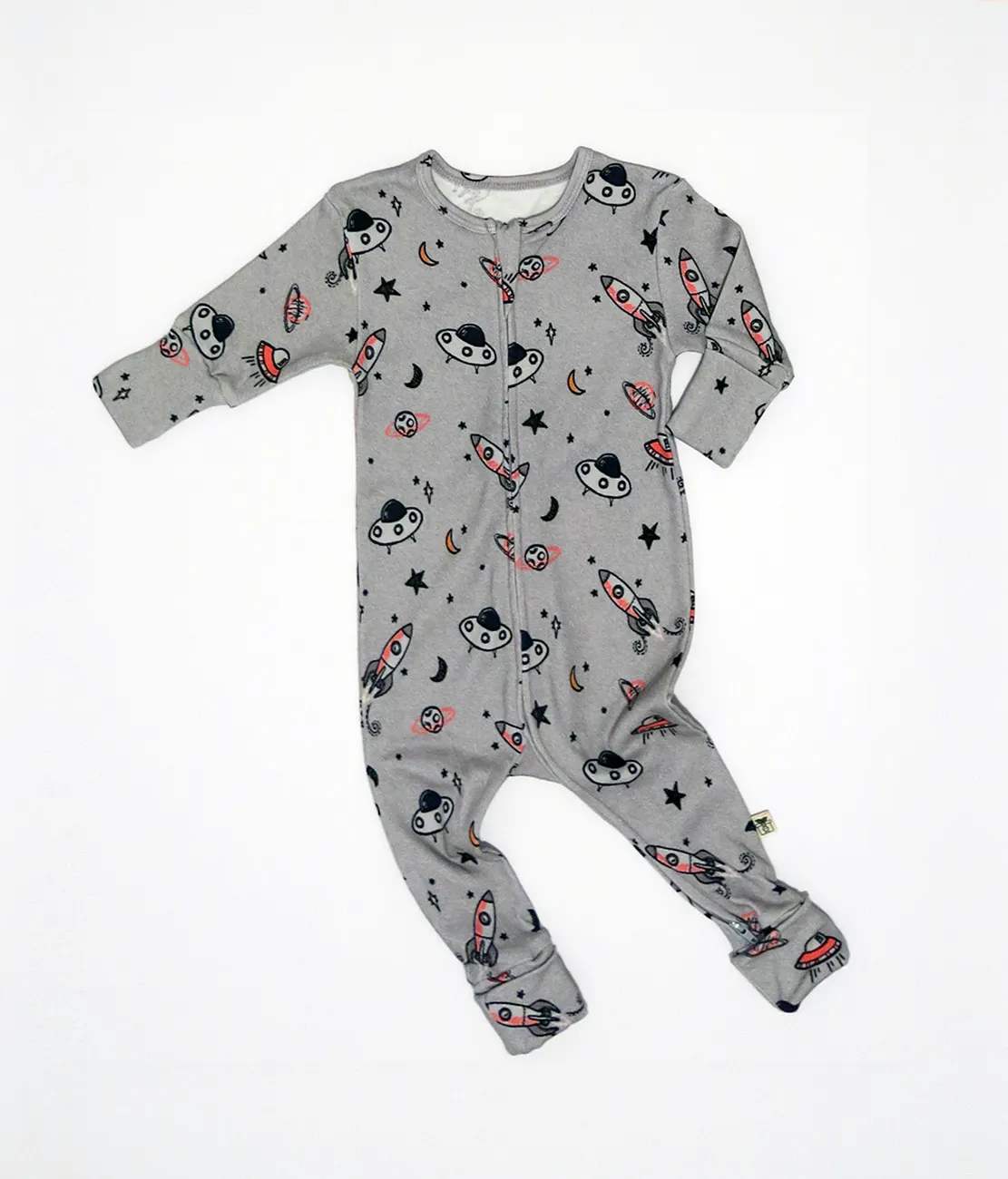Rocket Print Zip Sleepsuit