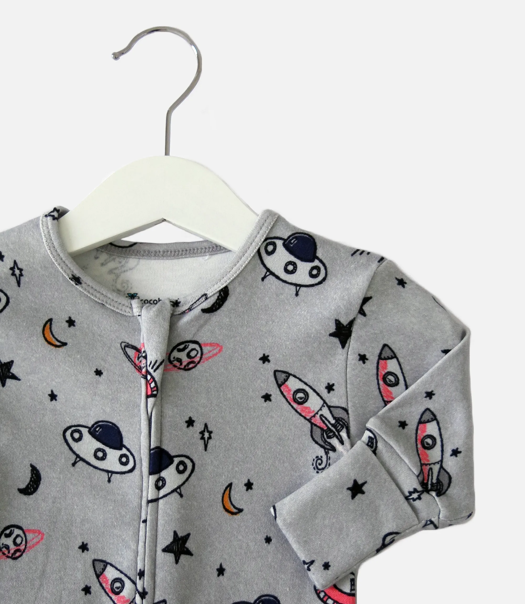 Rocket Print Zip Sleepsuit