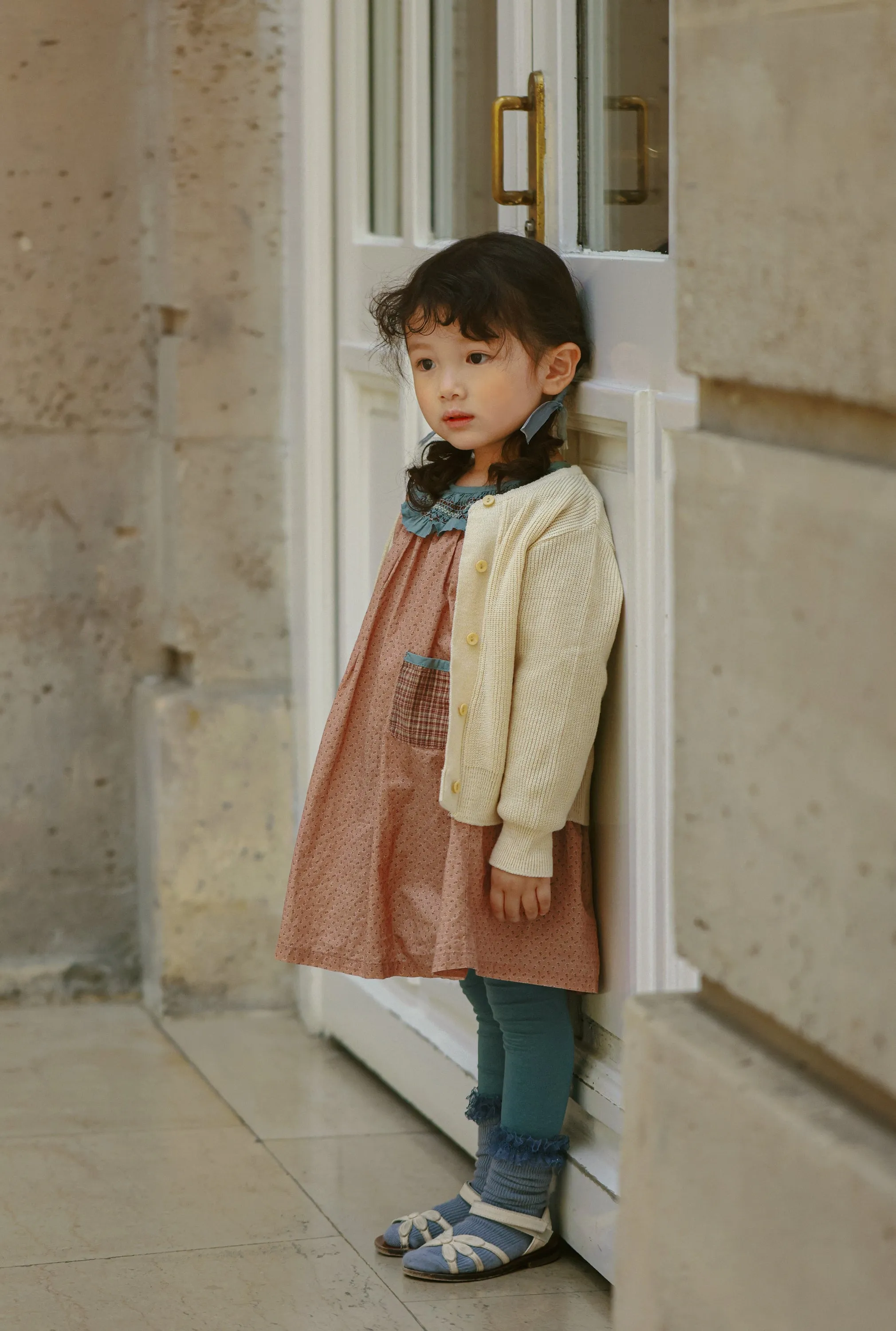 Rody Fine Knit Cardigan, Light Beige