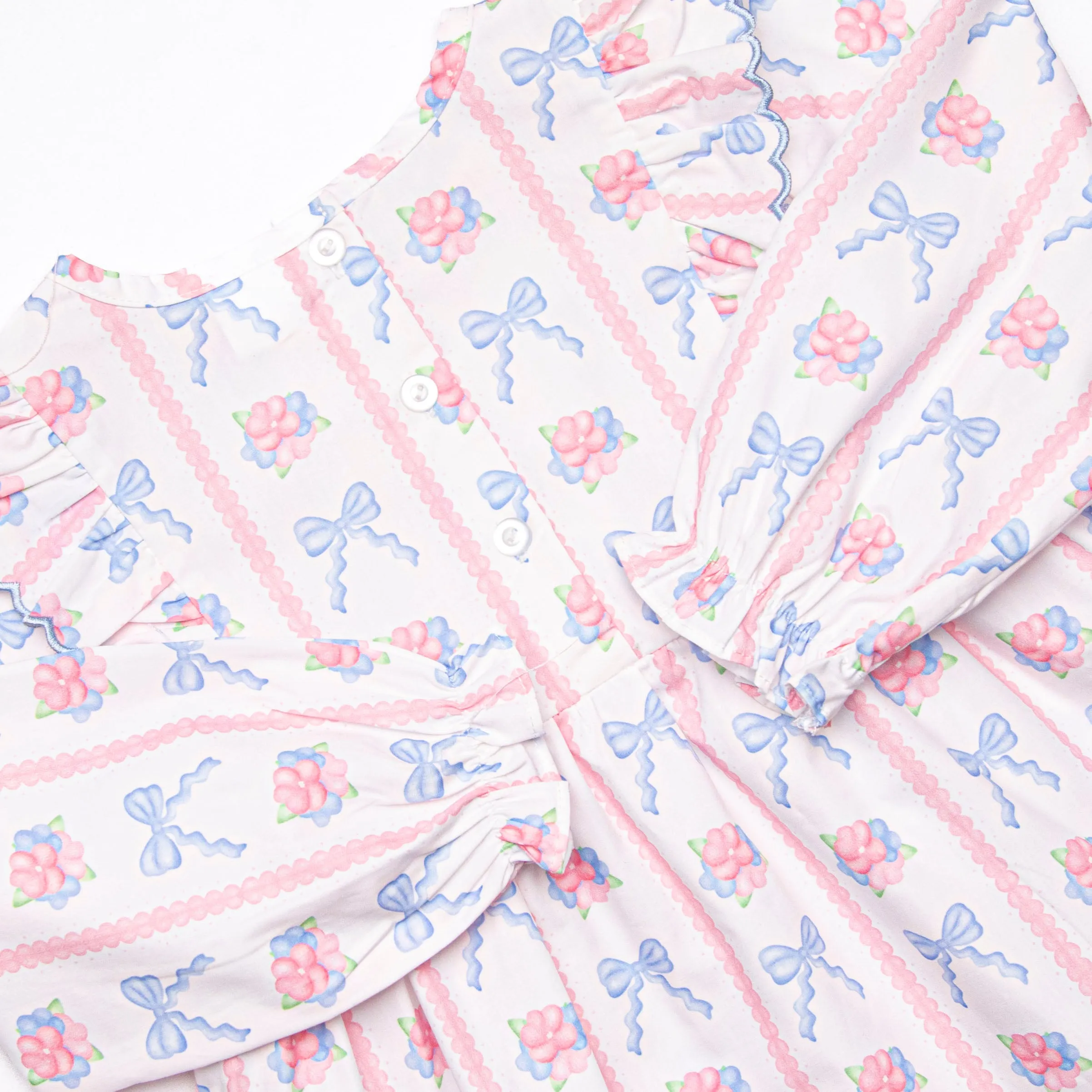 Rose of Bows Legging Set, Blue