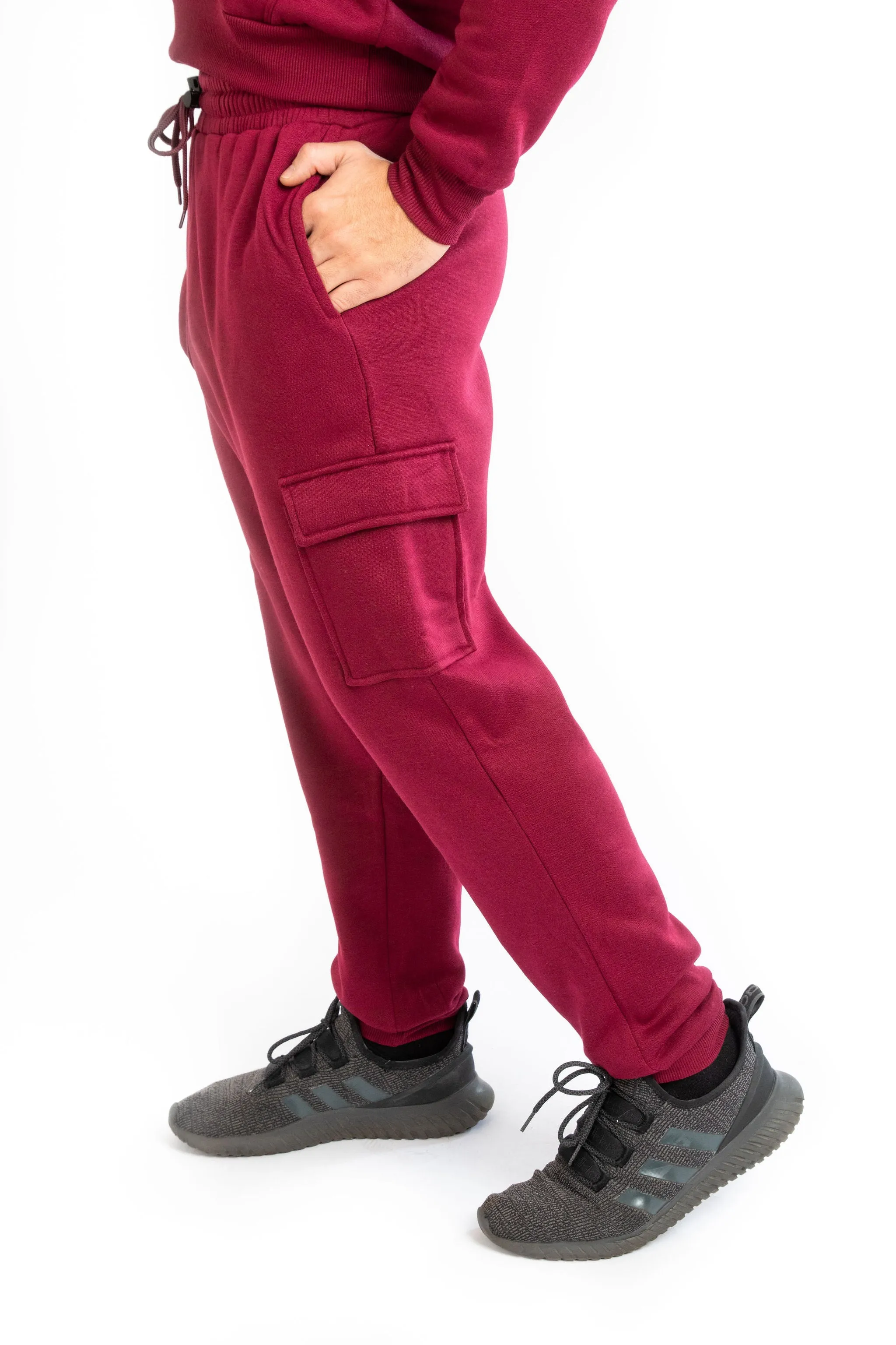 S&P Burgundy Cargo Sweatpants