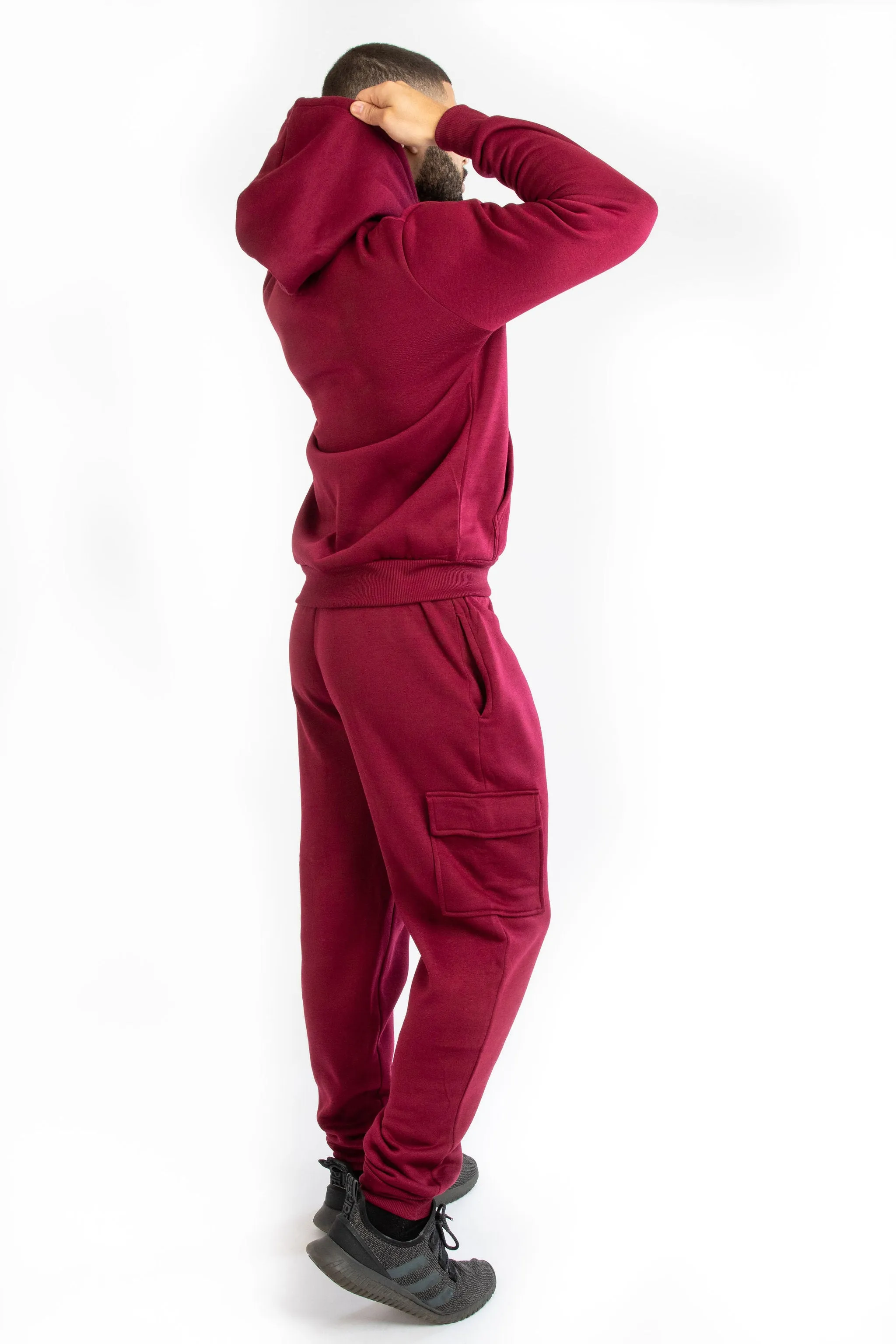 S&P Burgundy Cargo Sweatpants