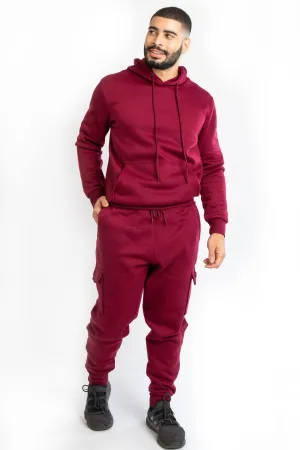 S&P Burgundy Cargo Sweatpants
