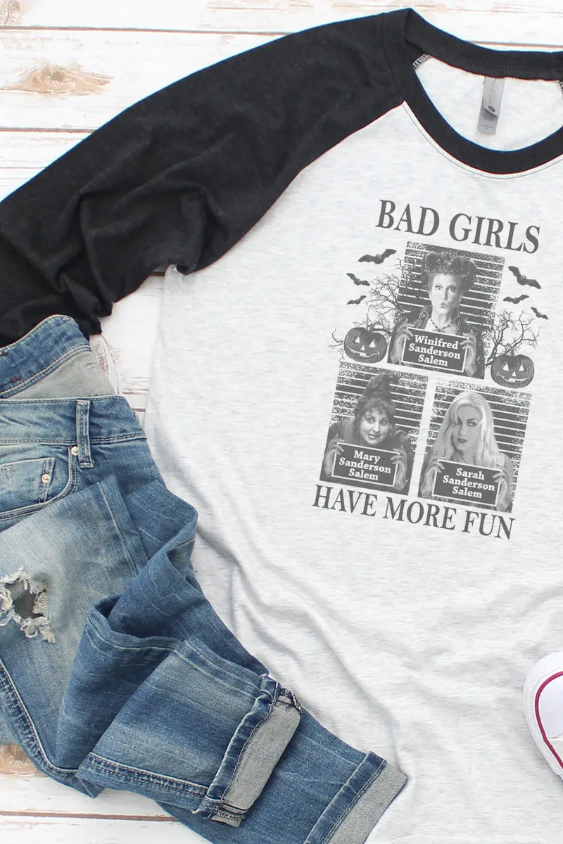 Sanderson Bad Girls Tri-Blend Unisex 3/4 Raglan