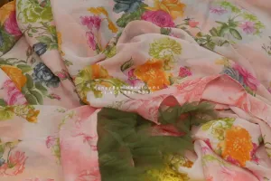 Saree with Stitched Blouse | Saree Blouse | Ruffle saree | Pink Ruffle| Fancy Saree | Cocktail Saree | Indian Party Saree|HoneyBee Handlooms