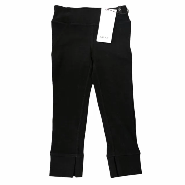 Satva Organic Cotton Girl's Mini Mantra Leggings - Black (3T)