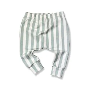 SEA FOAM STRIPE HAREM LEGGINGS
