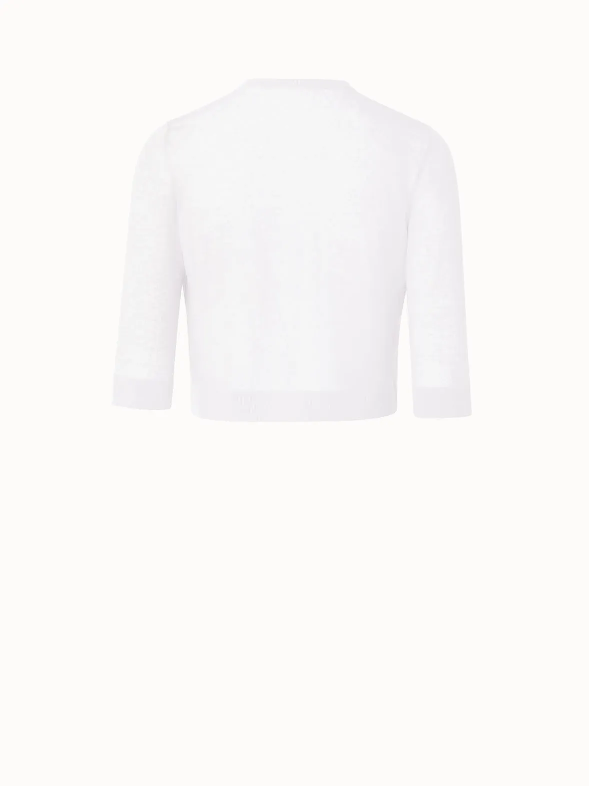 Semi-Sheer Short Knit Cardigan in Cotton Blend