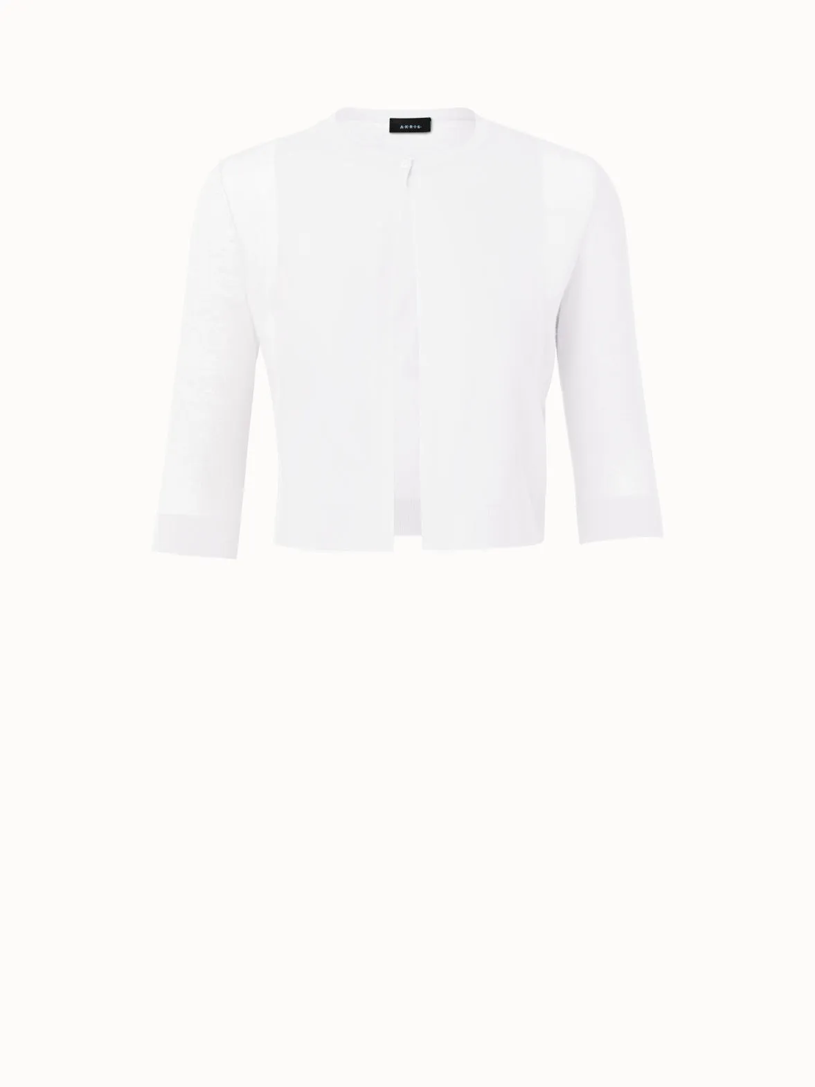 Semi-Sheer Short Knit Cardigan in Cotton Blend