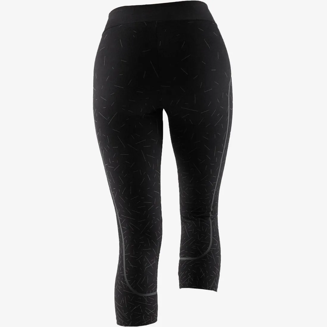 Shaping Fitness Cotton Capri Leggings - Grey Print
