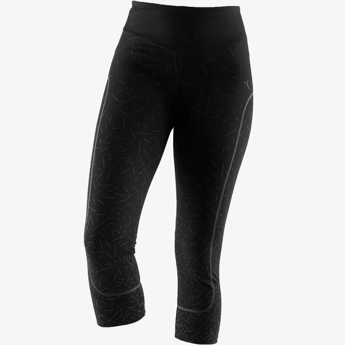 Shaping Fitness Cotton Capri Leggings - Grey Print
