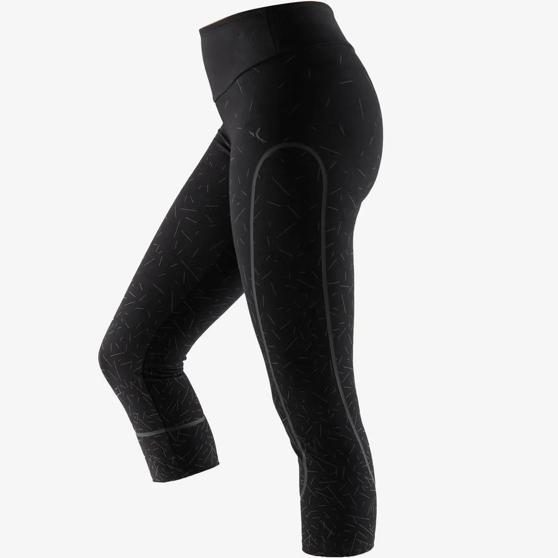 Shaping Fitness Cotton Capri Leggings - Grey Print