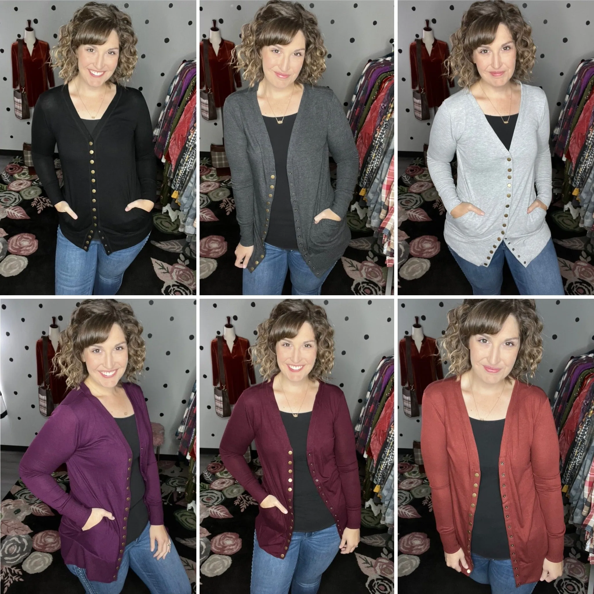 Shirley | Longline Snap Up Cardigan