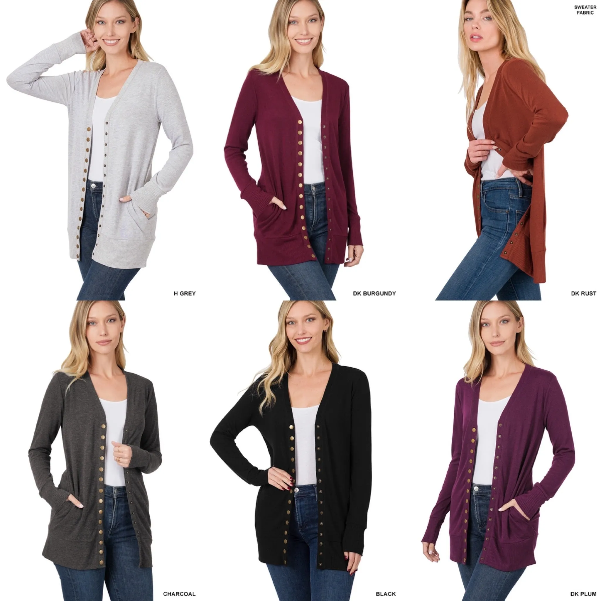Shirley | Longline Snap Up Cardigan