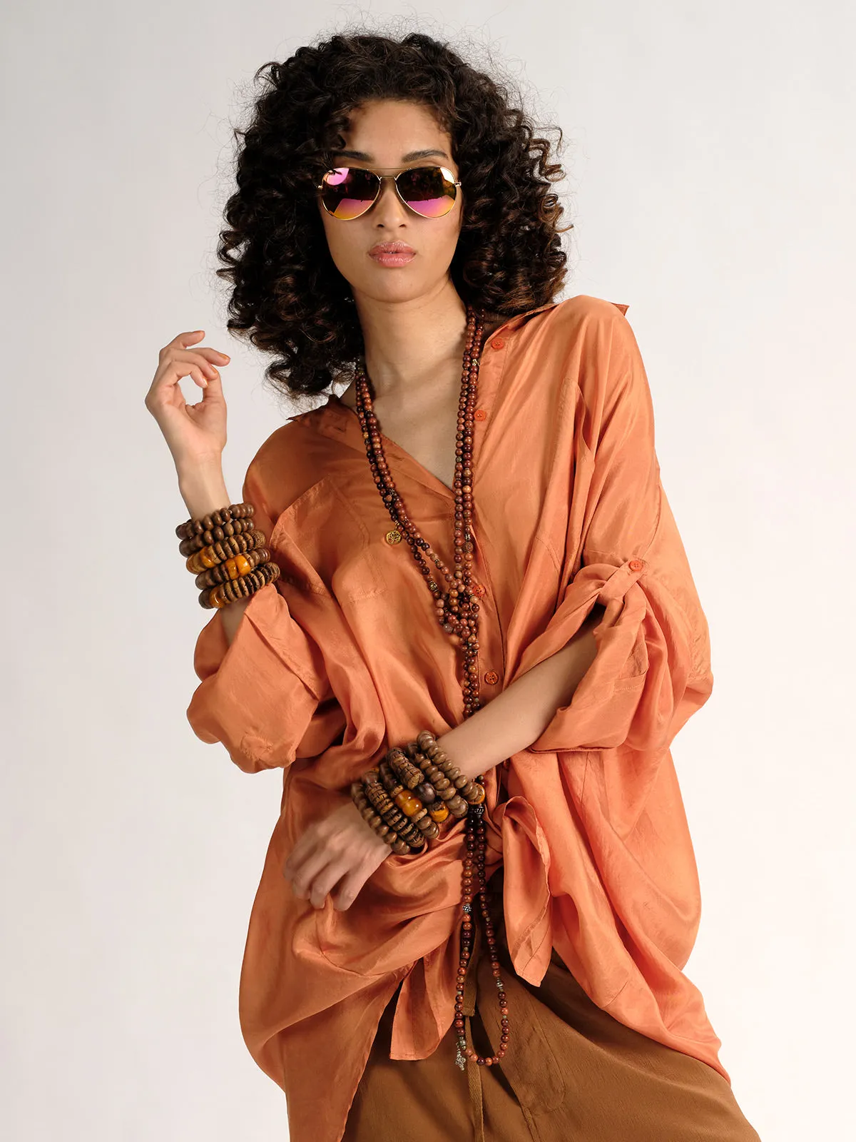 Silk Button Up Shirt
