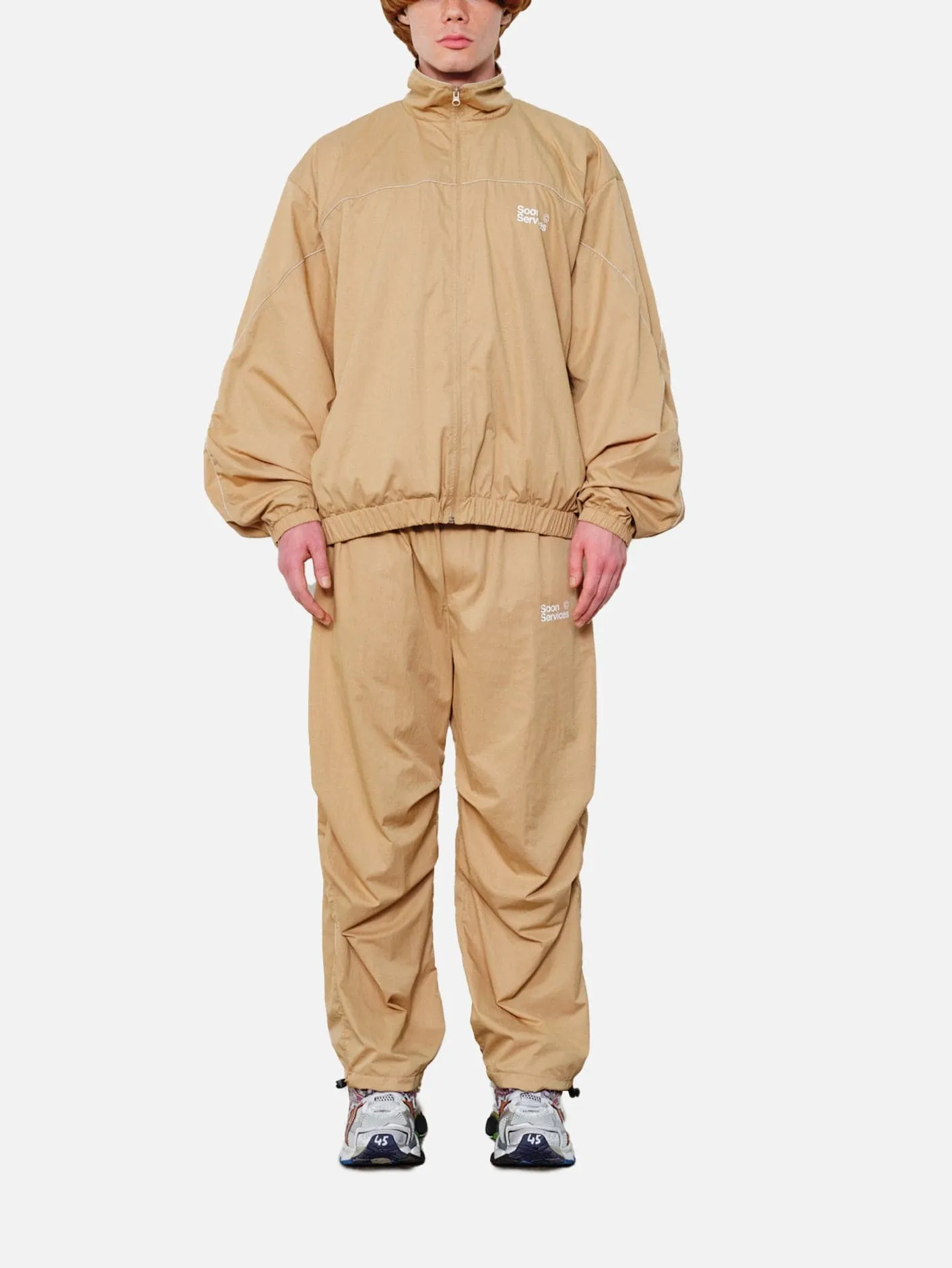 Soon Services Track Jacket - Beige