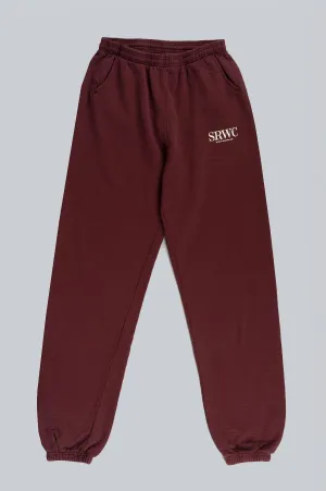 SPORTY AND RICH UPPER EAST SIDE SWEATPANTS MERLOT