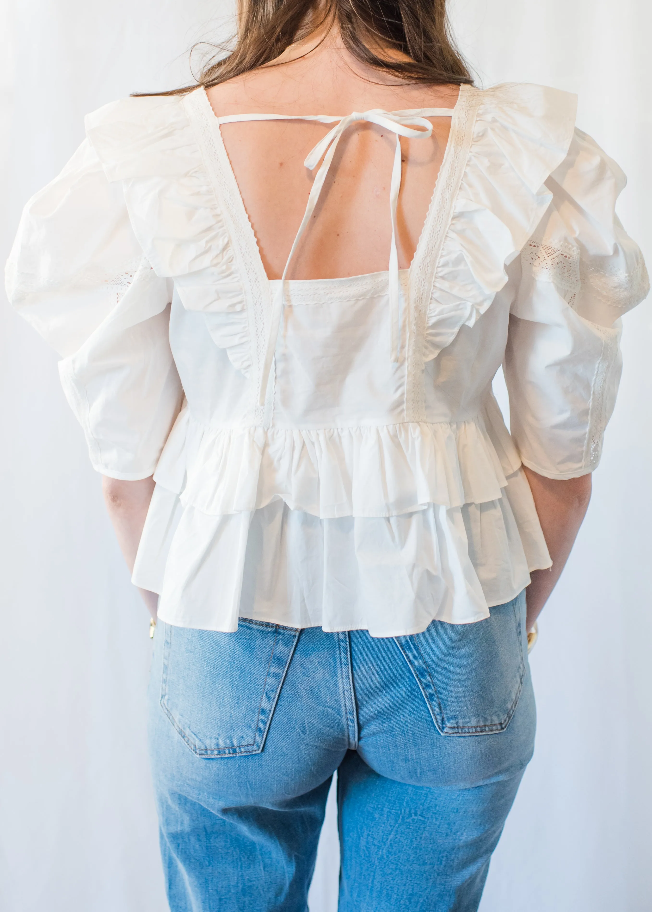 Stealing Hearts White Blouse