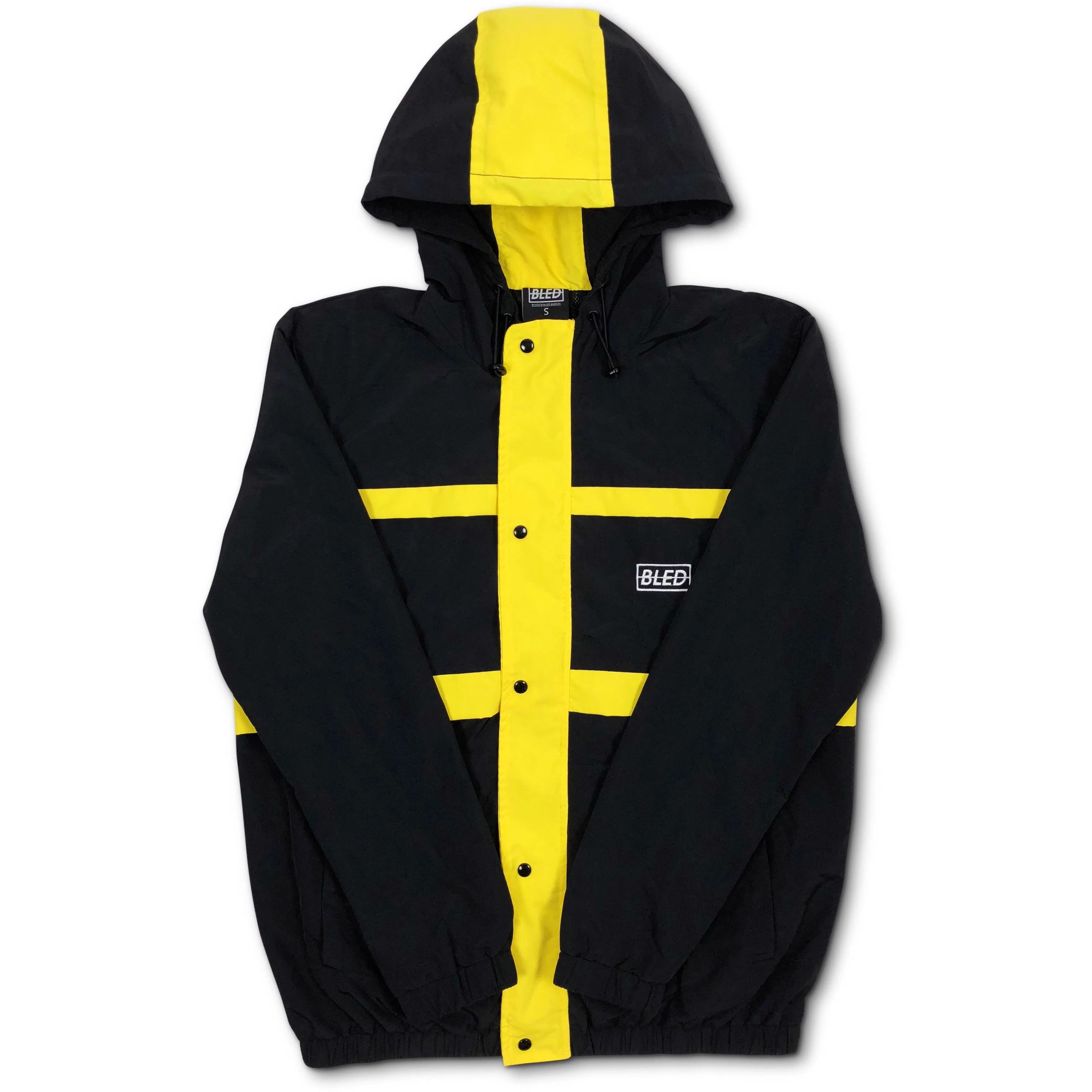 Stealth Hooded Track Jacket - Black/Yellow