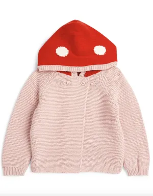 Stella McCartney - Knit Cardigan with Mushroom Intarsia - Pink