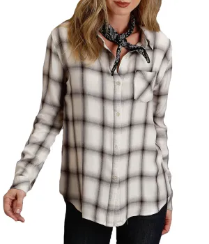 Stetson© Women's Ombre Plaid L/S Blouse
