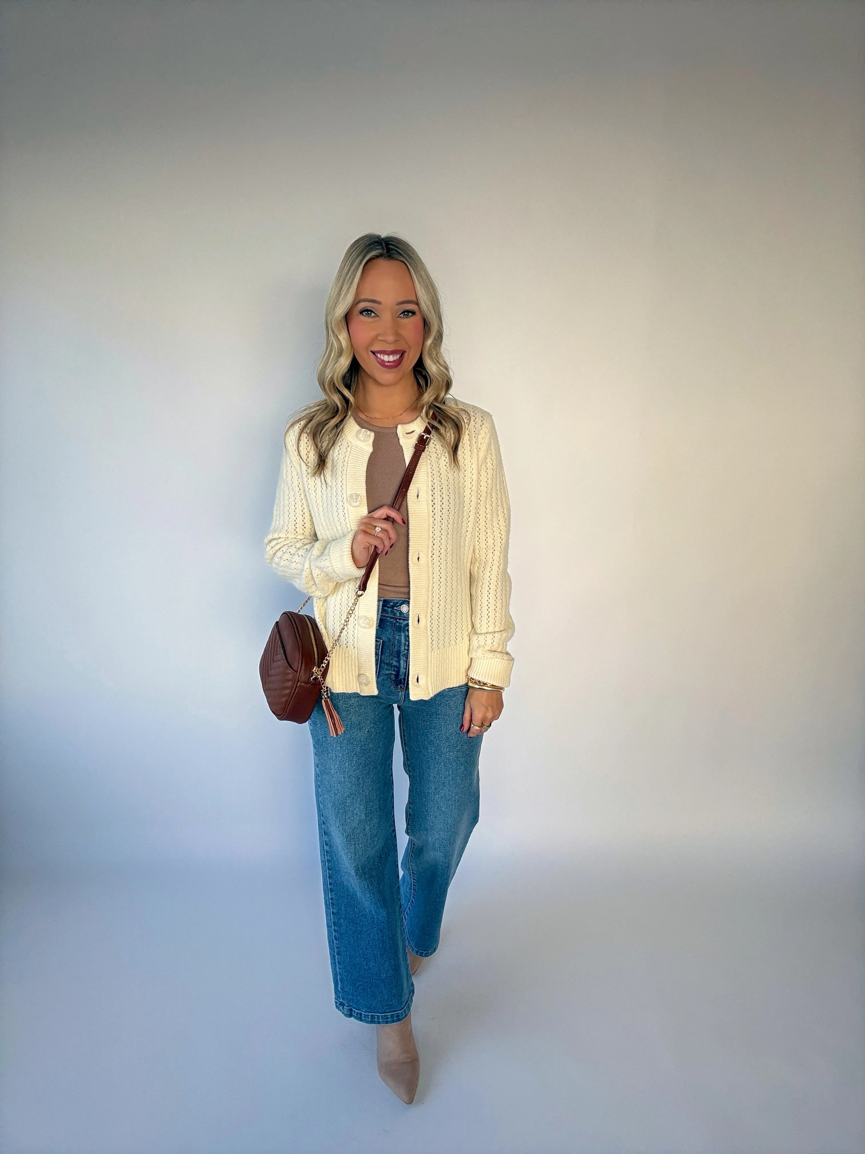 Steve Madden Illiana Open Stitch Cardigan