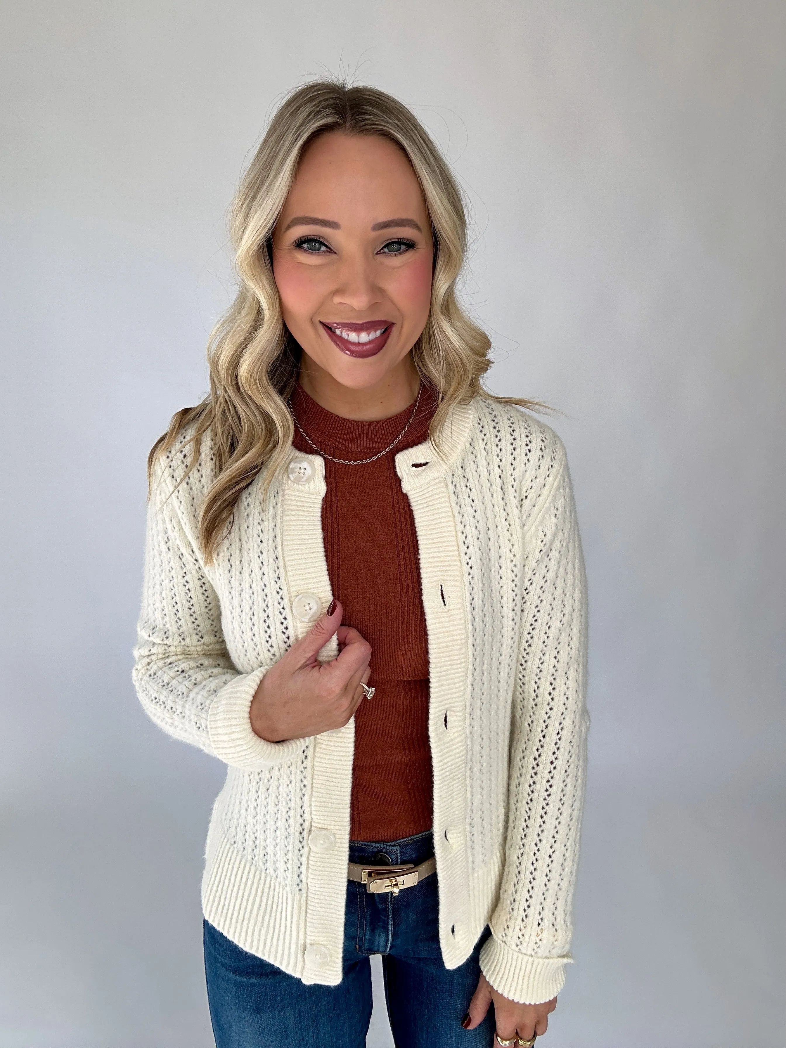 Steve Madden Illiana Open Stitch Cardigan