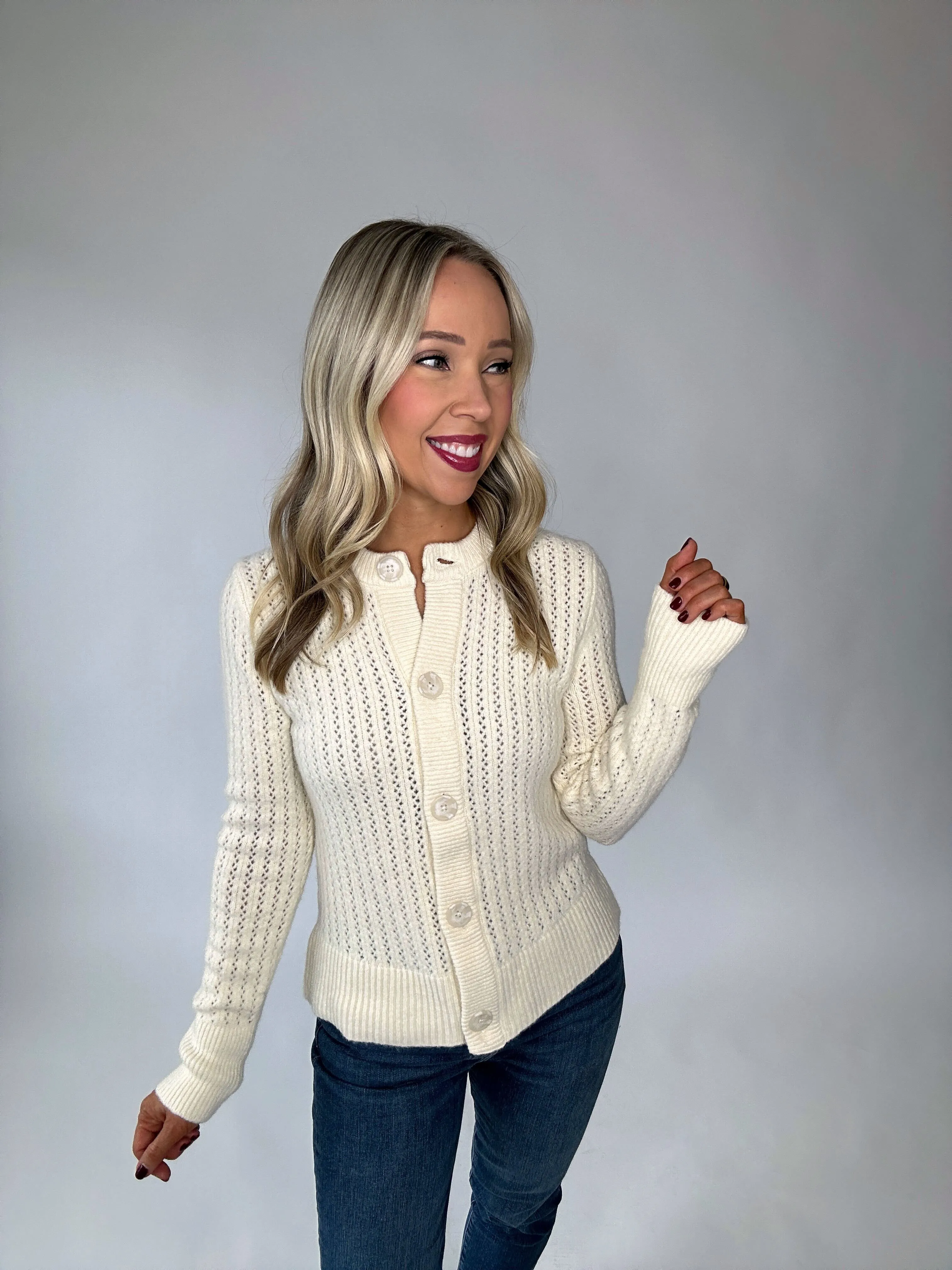 Steve Madden Illiana Open Stitch Cardigan